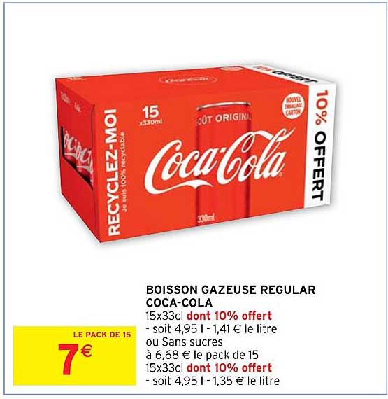 boisson gazeuse régular coca-cola