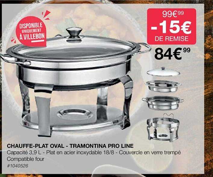 chauffe-plat oval - tramontina pro line