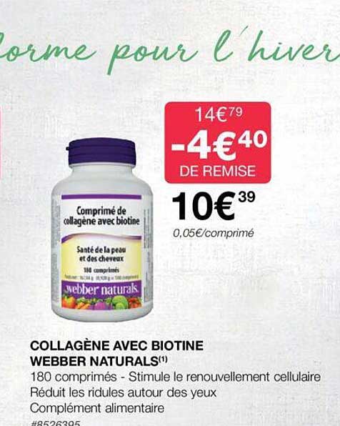 collagène avec biotine webber naturals