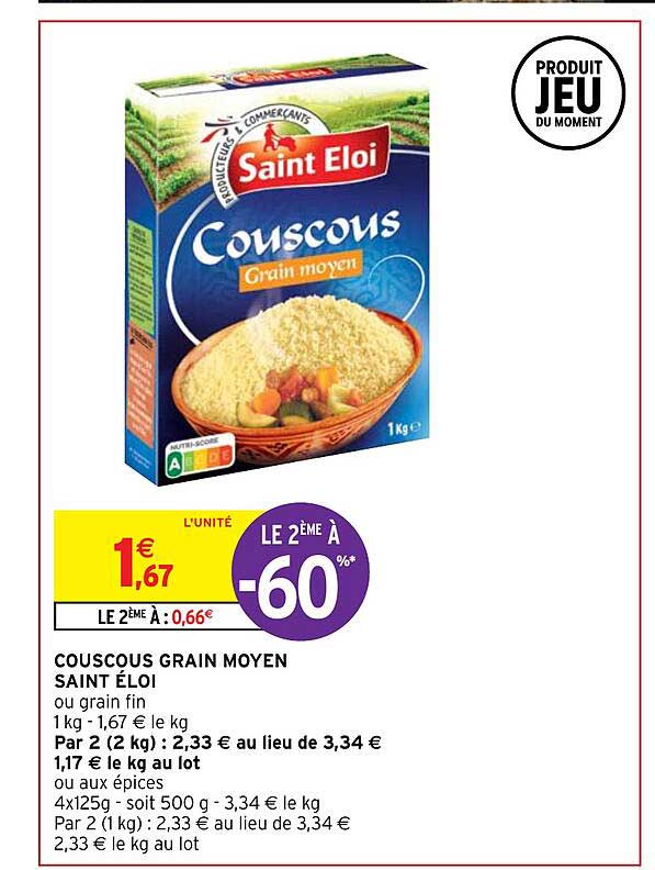 Couscous Grain Moyen Saint éloi