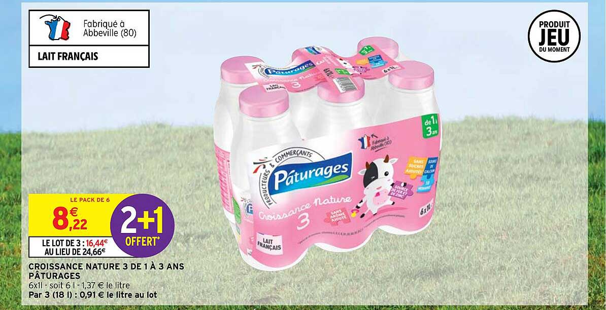 croissance nature 3 de 1 à 3 ans pâturages