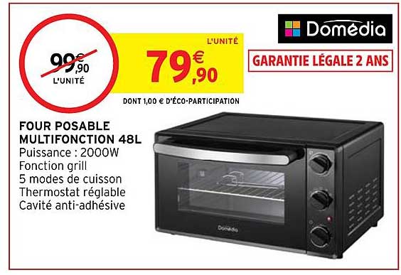 four posable multifonction 48l domédia