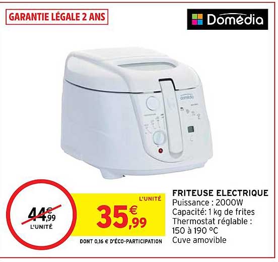 Friteuse électrique Domédia