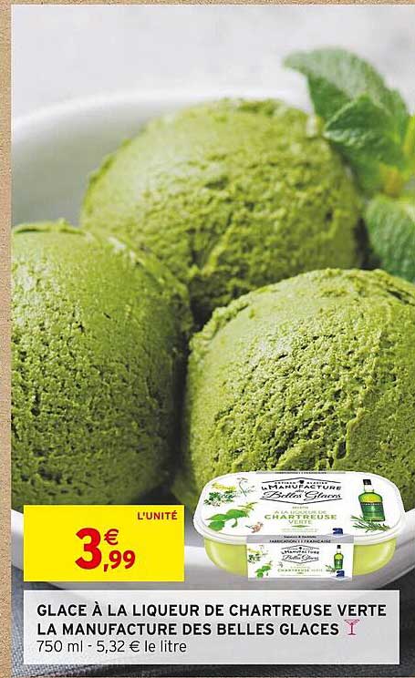 glace à la liqueur de chartreuse verte la manufacture des belles glaces