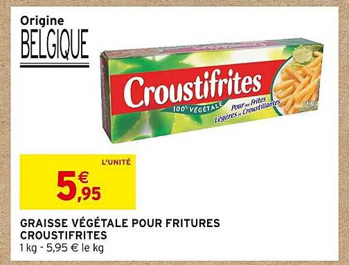 graisse végétale pour fritures croustifrites