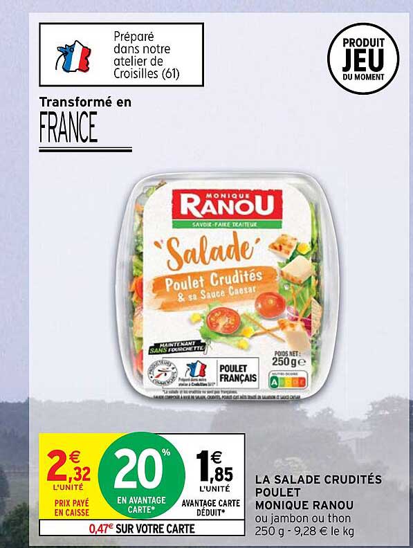 la salade crudités poulet monique ranou