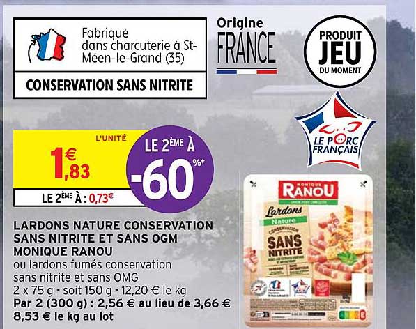 lardons nature conservation sans nitrite et sans ogm monique ranou