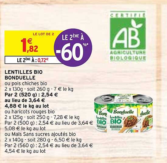 Lentilles Bio Bonduelle