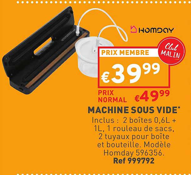 machine sous vide homday