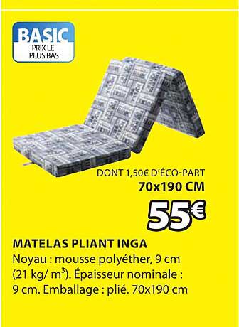 matelas pliant inga