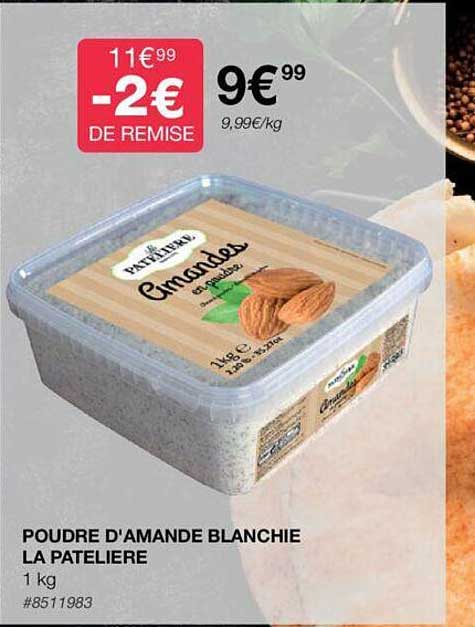 poudre d'amande blanchie la patelière