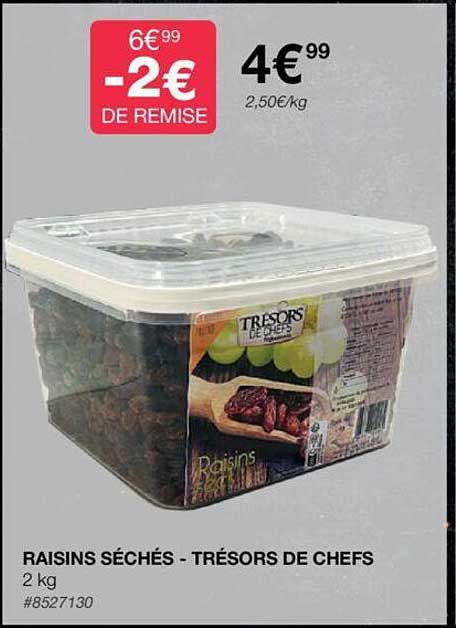 raisins séchés - trésors de chefs