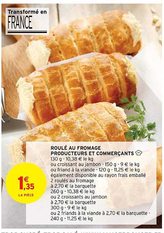 roulé au fromage producteurs et commerçants