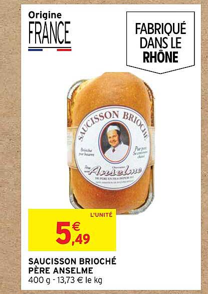 saucisson brioché père anselme