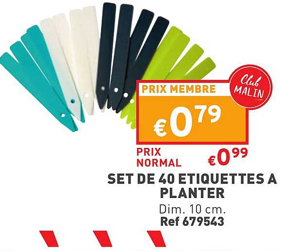 set de 40 étiquettes à planter