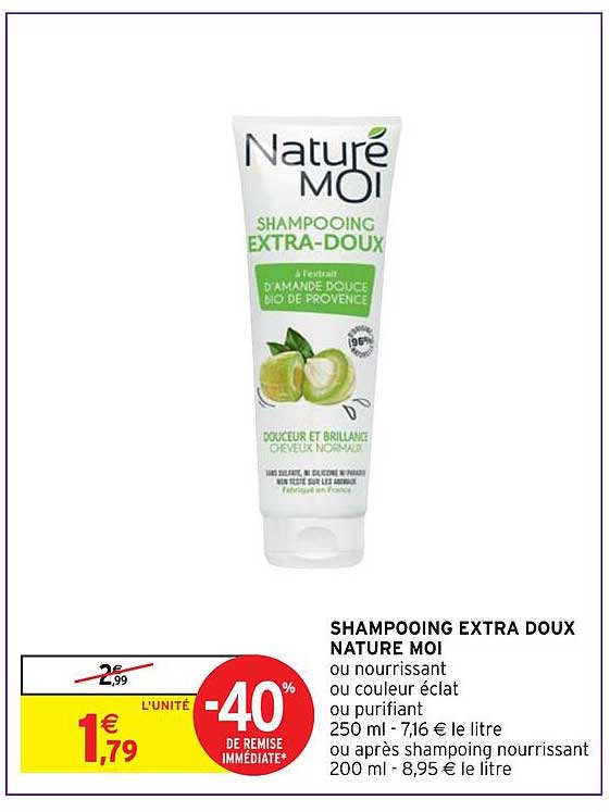 shampooing extra doux nature moi