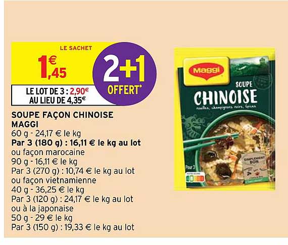 soupe façon chinoise maggi