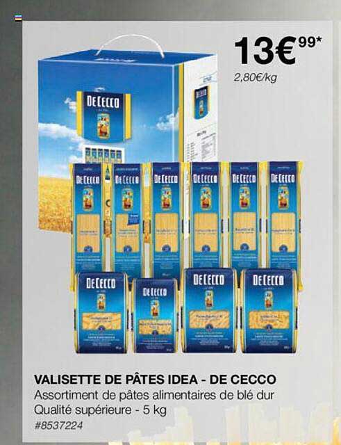 valisette de pâtes idea - de cecco