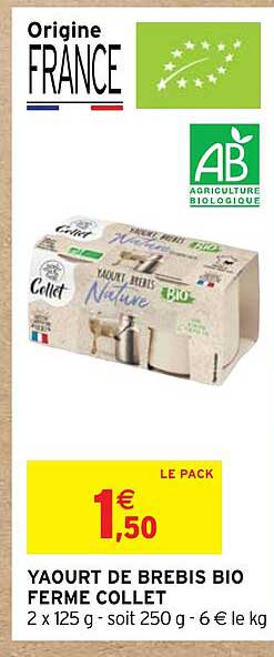 yaourt de brebis bio ferme collet