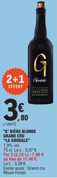 "g" bière blonde gran cru "la goudale"
