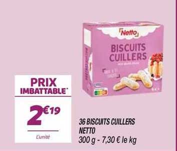 36 biscuits cuillers netto