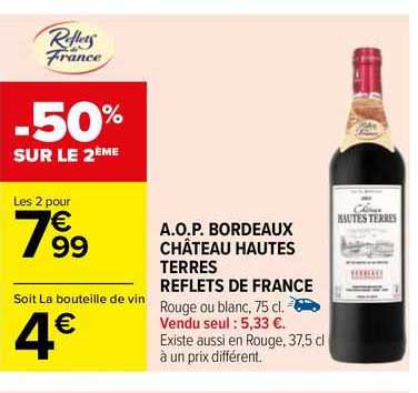 a.o.p. bordeaux château hautes terres reflets de france