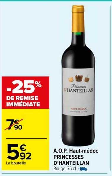 a.o.p. haut-médoc princesses d'hanteillan