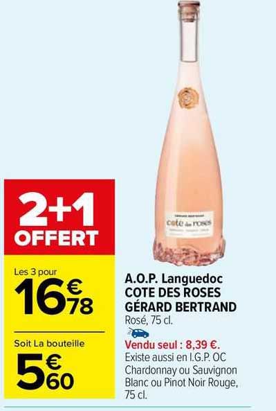a.o.p. languedoc cote des roses gérard bertrand