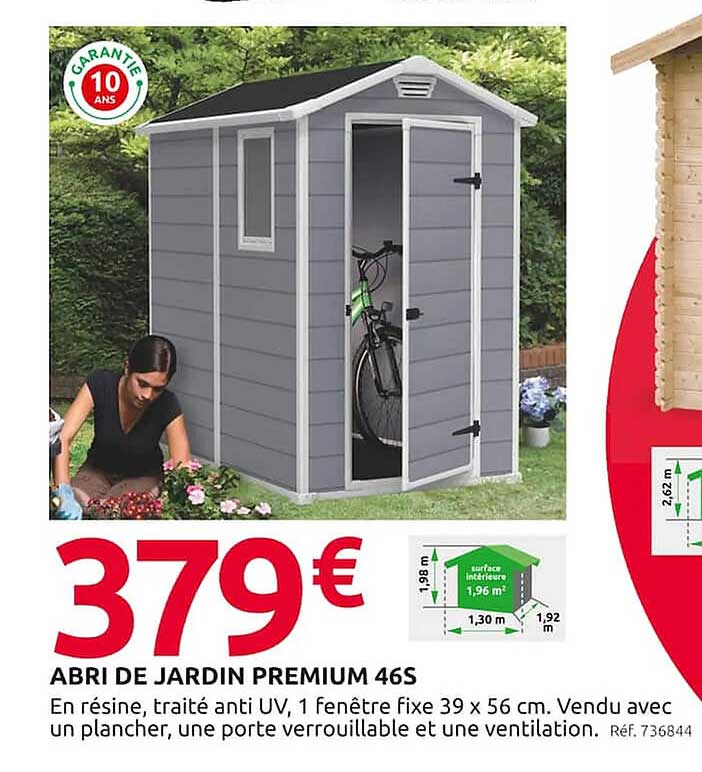 abri  de jardin premium 46s