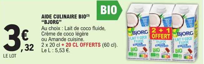 aide culinaire bio "bjorg"