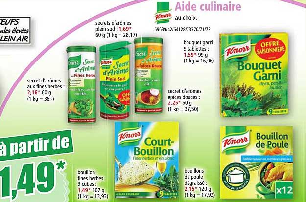aide culinaire knorr