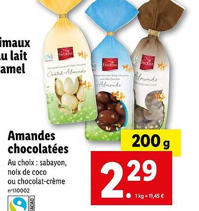 Amandes Chocolatées Favorina