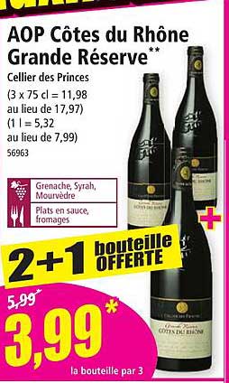 aop côtes du rhône grande réserve cellier des princes
