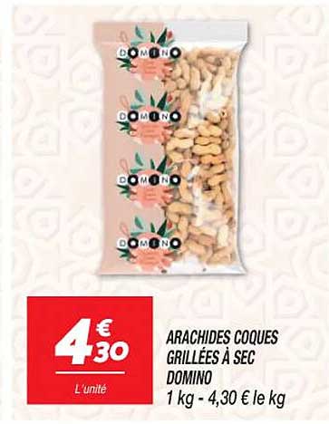 Arachides Coques Grillées à Sec Domino