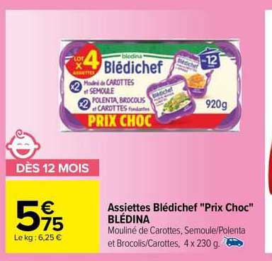 assiettes blédichef "prix choc" blédina