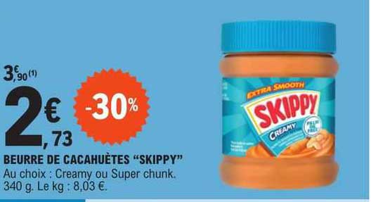 beurre de cacaguètres "skippy"