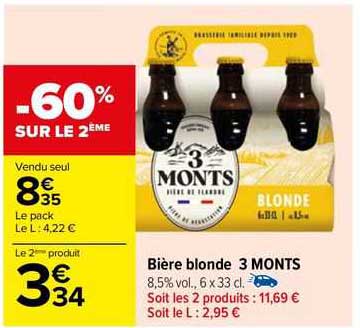 bière blonde 3 monts