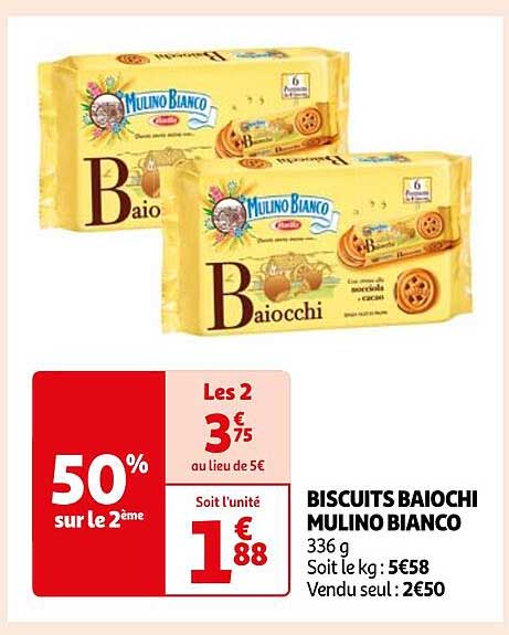 biscuits baiochi mulino bianco