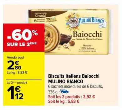 biscuits italiens baiocchi mulino bianco
