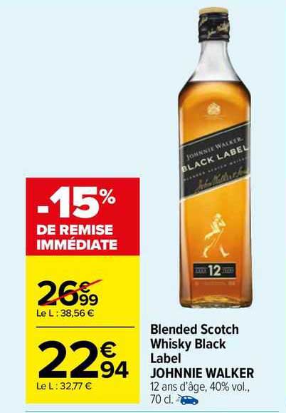 blended scotch whisky black label johnnie walker