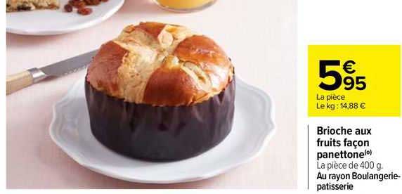 brioche aux fruits façon panettone