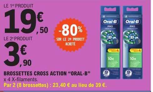 brossettes cross action "oral-b"