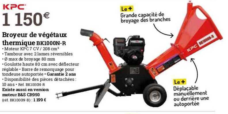 broyeur de végétaux thermique kpc