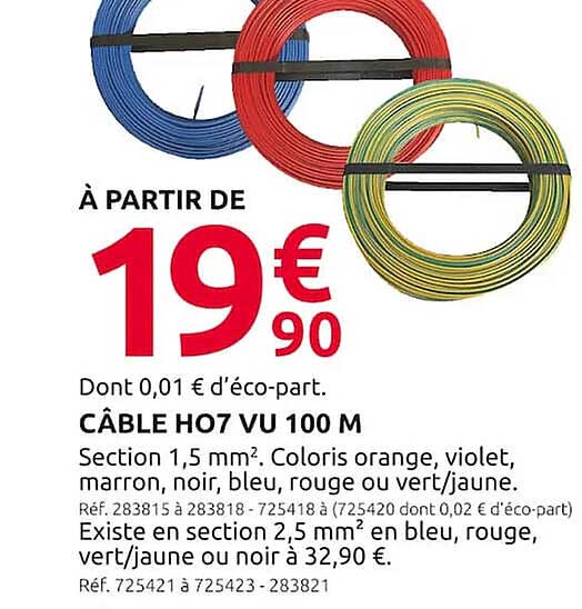 câble ho7 vu 100 m