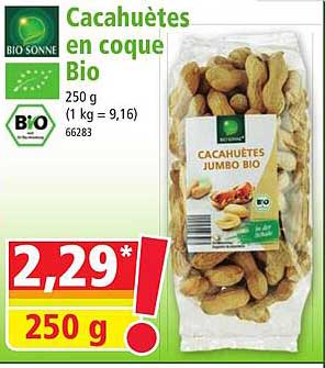 cacahuètes en coque bio bio sonne