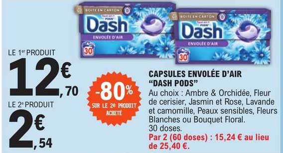 capsules envolée d'air "dash pods"
