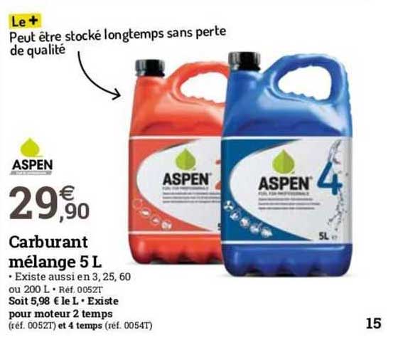 carburant mélange 5 l aspen