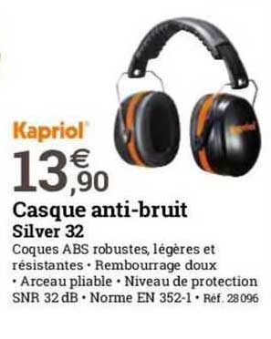casque anti-bruit silver 32 kapriol