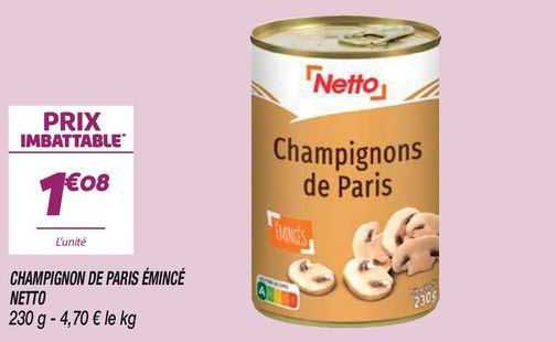 Champignon De Paris émincé Netto
