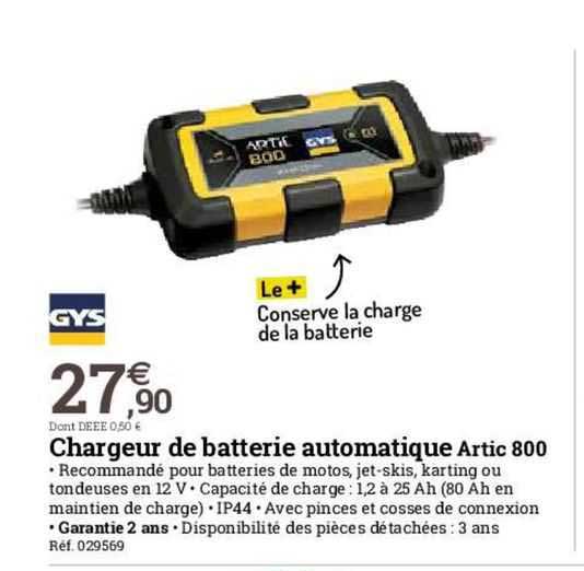 chargeur de batterie automatique artic 800 gys